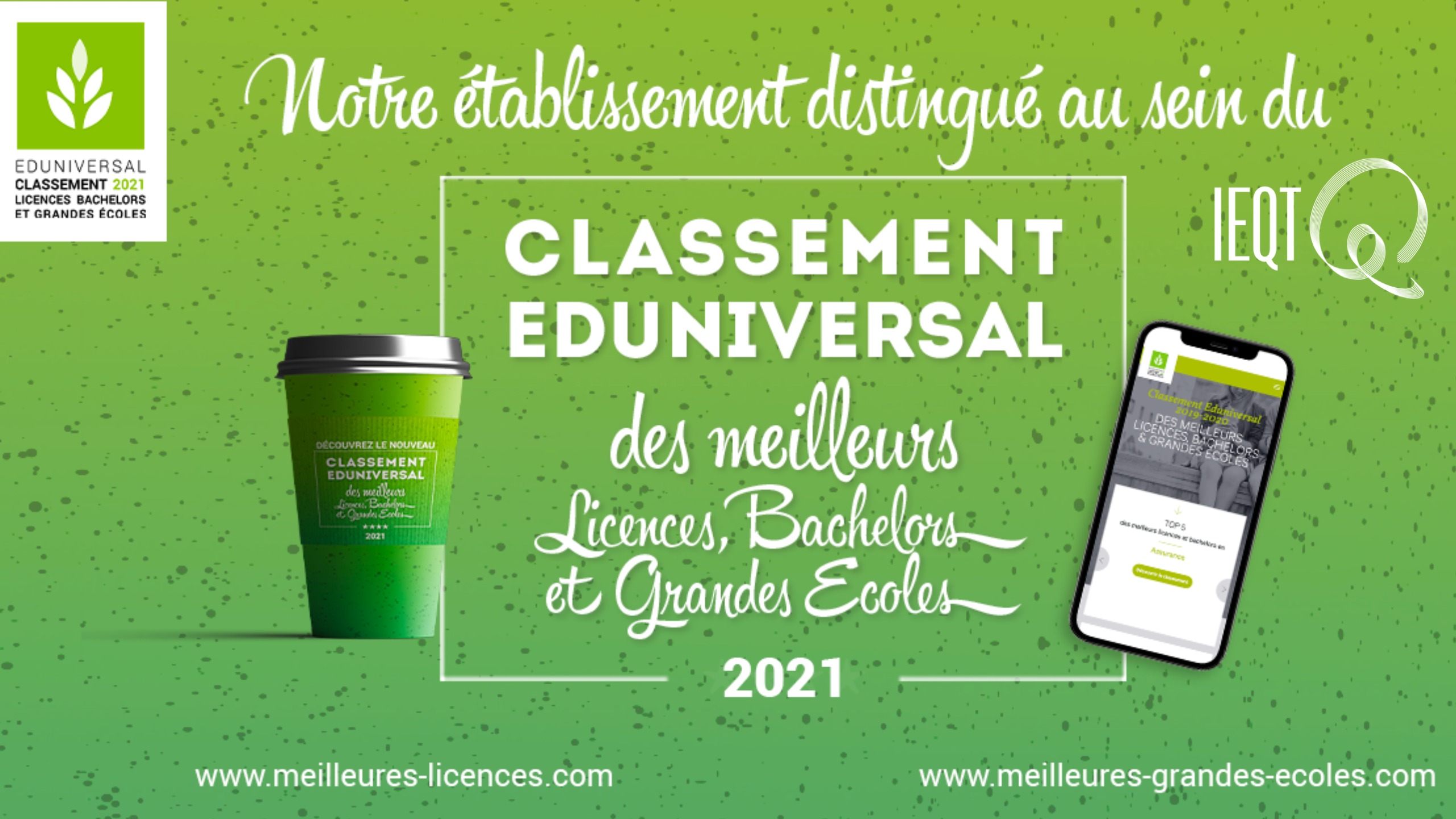 Classement EDUNIVERSAL : 5 Campus IEQT dans le Top 10