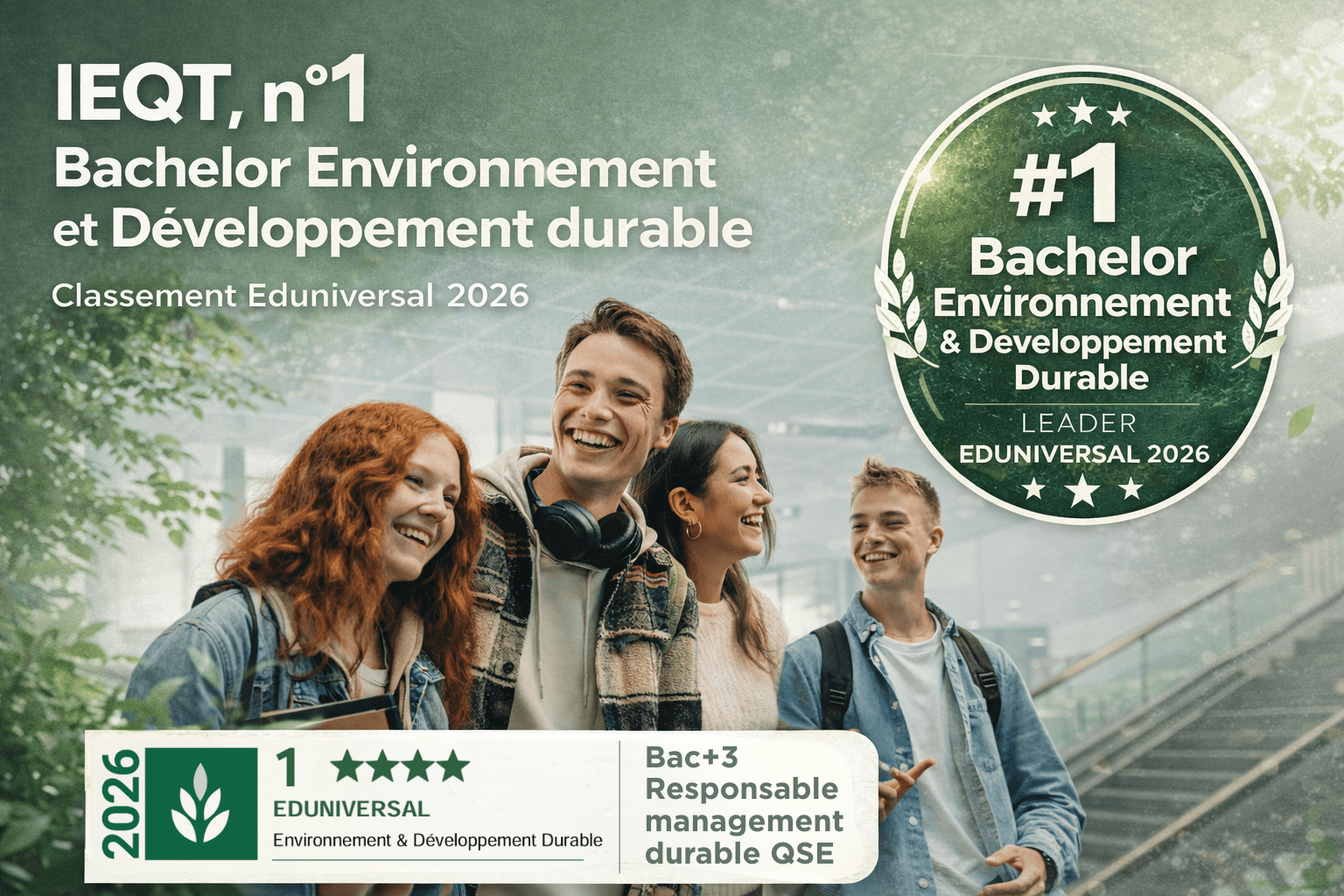 Bac+3 QSE : classé parmi les meilleurs au classement Eduniversal 2026